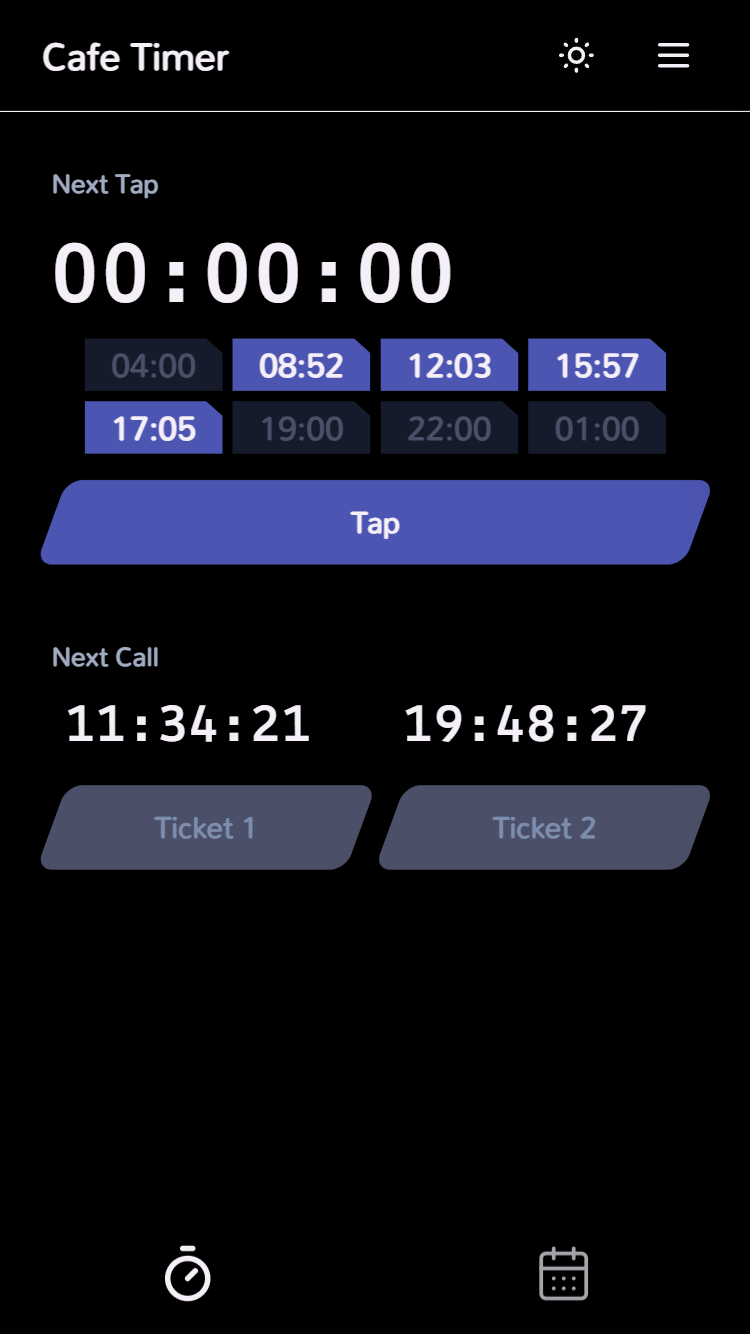 Smartphone Timer Screen